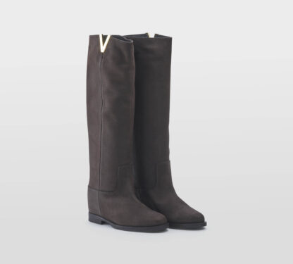 VIA ROMA 15 DONNA Donna STIVALE CAVALLERIZZO CAMOSCIO MORO  V 37-2, 37, 38-2, 38, 39-2, 40, 41-2 immagine n. 3/5