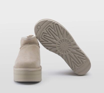 UGG DONNA Donna ULTRA MINI PLATFORM MONTONE SAND 37-2, 39-2, 40, 41-2, 38-2 immagine n. 5/5
