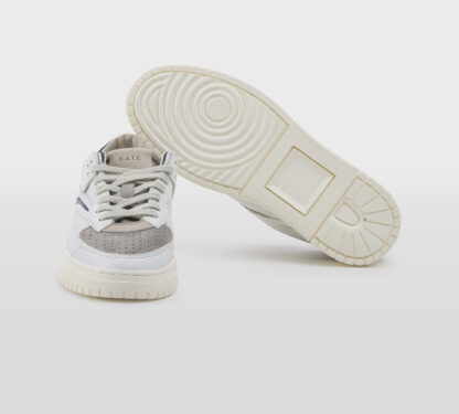 D.A.T.E UOMO CALZATURE SNEAKERS PELLE BIANCO NERO ARANCIO 40, 41-2, 42, 43-2, 44-2, 45-2, 46-2 immagine n. 5/5