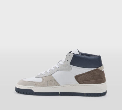 D.A.T.E UOMO CALZATURE SNEAKERS TORNEO BIANCO BLU MARRONE 40, 41-2, 42, 43-2, 44-2, 45-2 immagine n. 2/5
