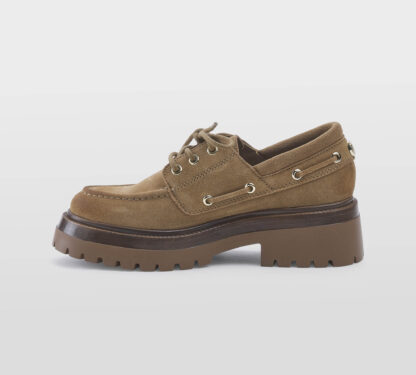 steve madden DONNA Donna MOCASSINO BARCA CAMOSCIO TAAUPE 35-2, 36, 37, 38-2, 38, 39-2, 40, 41-2 immagine n. 2/5