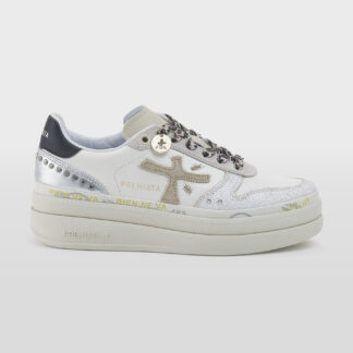 premiata DONNA Donna SNEAKERS MICOL BIANCO ARGENTO 36, 37-2, 38-2, 39-2, 40 immagine n. 1/5