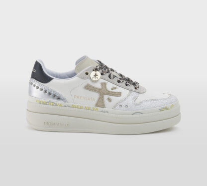 premiata DONNA Donna SNEAKERS MICOL BIANCO ARGENTO 36, 37-2, 38-2, 39-2, 40 immagine n. 1/5