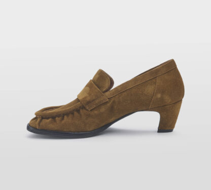 ELENA iachi DONNA Donna MOCASSINO TACCO CAMOSCIO COGNAC 36, 37-2, 37, 38-2, 39-2 immagine n. 2/5