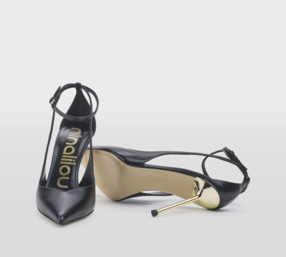 NINALILOU DONNA DECOLLETTE' SPEZZATA PELLE NERO 36, 37-2, 37, 38-2, 39-2, 40 immagine n. 5/5