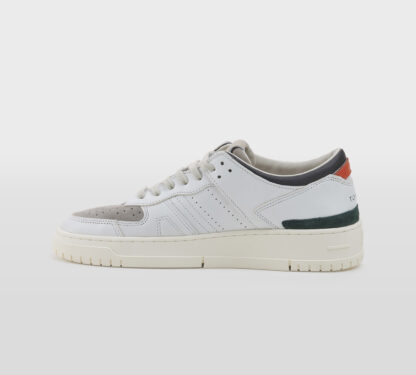 D.A.T.E UOMO CALZATURE SNEAKERS PELLE BIANCO NERO ARANCIO 40, 41-2, 42, 43-2, 44-2, 45-2, 46-2 immagine n. 2/5