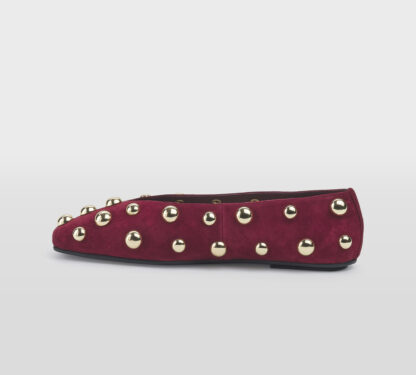 JEFFREY CAMPBELL DONNA Donna BALLERINA CAMOSCIO ROSSO BORCHIE 36, 37-2, 38-2, 39-2, 40, 41-2 immagine n. 2/5