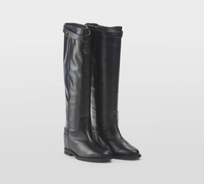 VIA ROMA 15 DONNA Donna STIVALE CAVALLERIZZO PELLE NERO LUCCHETTO 36, 37-2, 37, 38-2, 38, 39-2, 40, 41-2 immagine n. 3/5