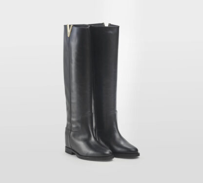 VIA ROMA 15 DONNA Donna STIVALE CAVALLERIZZO PELLE NERO V ORO 36, 37-2, 38, 39-2, 40, 41-2, 38-2 immagine n. 3/5