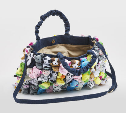 LA MILANESA DONNA BORSE BORSA LARGE CON PELUCHE un immagine n. 4/5