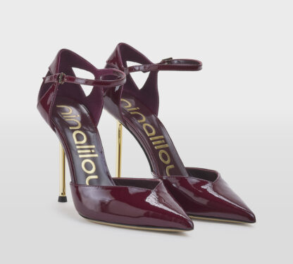 NINALILOU DONNA DECOLTE' SPEZZATA VERNICE BORDO' 36, 37-2, 38-2, 39-2 immagine n. 3/5