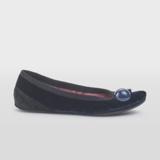 DOVE NUOTANO GLI S DONNA Donna BALLERINA VELLUTO BLU 37-2, 38-2, 40, 41-2 immagine n. 1/5