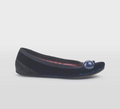 DOVE NUOTANO GLI S DONNA Donna BALLERINA VELLUTO BLU 37-2, 38-2, 40, 41-2 immagine n. 1/5