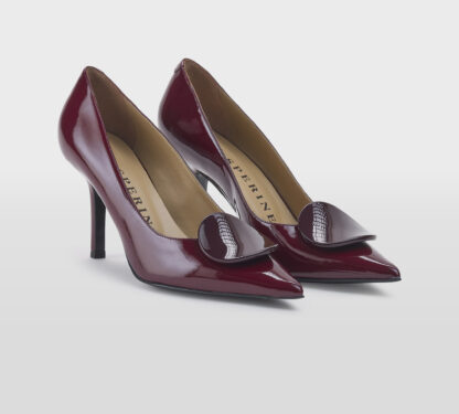 PROSPERINE DONNA DECOLLETTE' DECOLTE' VERNICE BORDO' 35, 36, 37-2, 37, 38-2, 39-2, 40 immagine n. 3/5