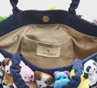 LA MILANESA DONNA BORSE BORSA LARGE CON PELUCHE un immagine n. 5/5