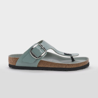 BIRKENSTOCK DONNA CIABATTA ANATOMICA INFRADITO GIZEH BIG BUCKLE PELLE SALVIA 36, 37-2, 38-2, 39-2, 40, 41-2 immagine n. 1/5