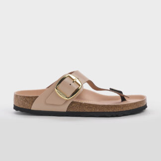 BIRKENSTOCK DONNA CIABATTA ANATOMICA GIZEH BIG BUCKLE PELLE NEW BEIGE 35, 36, 37-2, 38-2, 39-2, 41-2 immagine n. 1/5