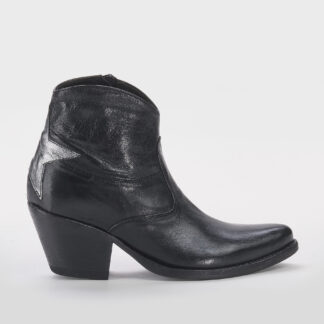 KEEP DONNA Donna STIVALETTO TEXANO PELLE NERO STELLA 36, 37-2, 38-2, 39-2, 40, 41-2 immagine n. 1/5