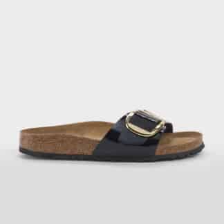 BIRKENSTOCK DONNA CIABATTA ANATOMICA MADRID BIG BUCKLE VERNICE NERO 36, 37-2, 38-2, 39-2, 40, 41-2 immagine n. 1/5
