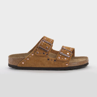 BIRKENSTOCK DONNA CIABATTA ANATOMICA ARIZONA CAMOSCIO MINK BORCHIE 36, 37-2, 38-2, 39-2, 40, 41-2 immagine n. 1/5
