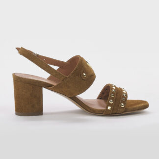 VIA ROMA 15 DONNA Donna SANDALO CAMOSCIO CUOIO BORCHIE 36, 37-2, 37, 38-2, 38, 39-2, 40 immagine n. 1/5