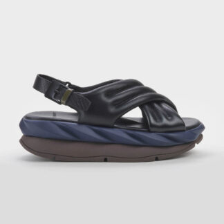 4CCCCEES DONNA Donna SANDALO JAPAN PELLE NERO 37-2, 38-2, 39-2, 40, 41-2 immagine n. 1/5