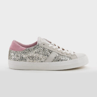 D.A.T.E DONNA Donna SNEAKERS GLITTER PLATINO 36, 37-2, 38-2, 39-2, 40, 41-2 immagine n. 1/5